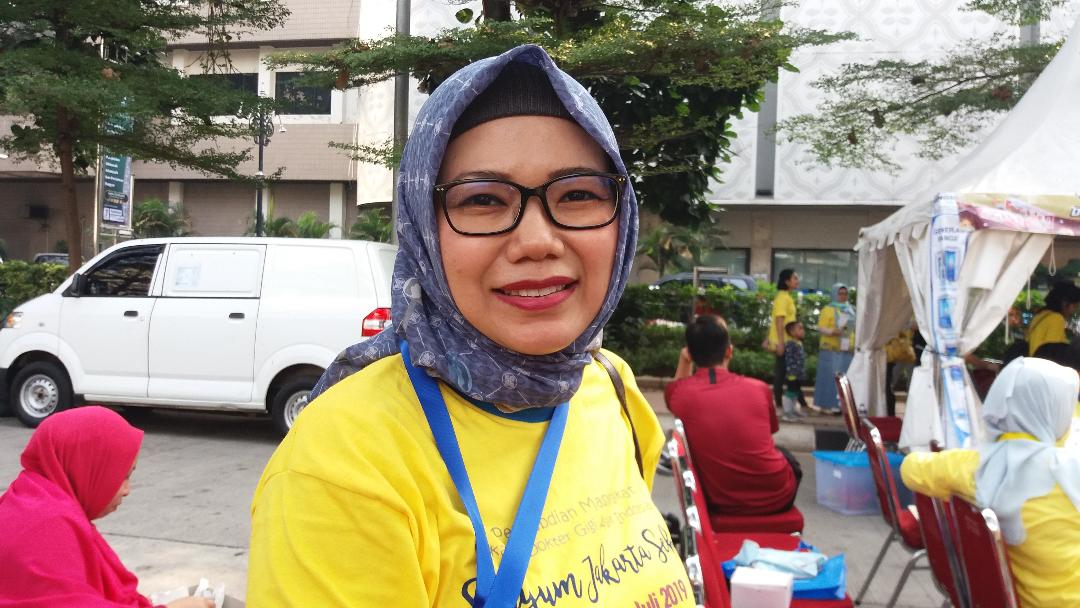 Ketua Ikatan Dokter Gigi Anak Indonesia Pengurus Daerah DKI Jakarta Dr. Eva Fauziah, drg., Sp.KGA (K), 