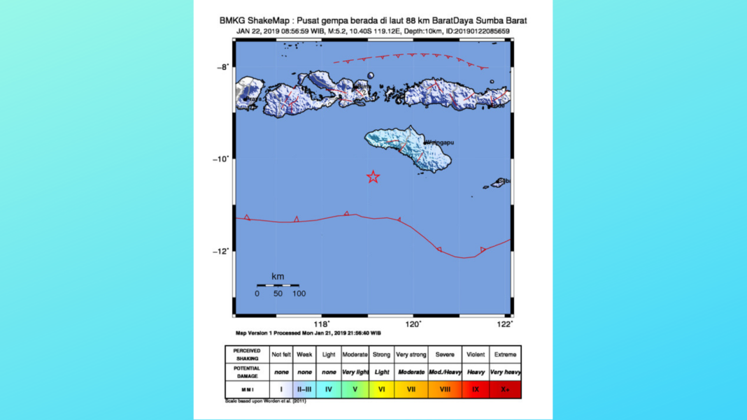 Sumba Barat Digoyang Lima Kali Gempa