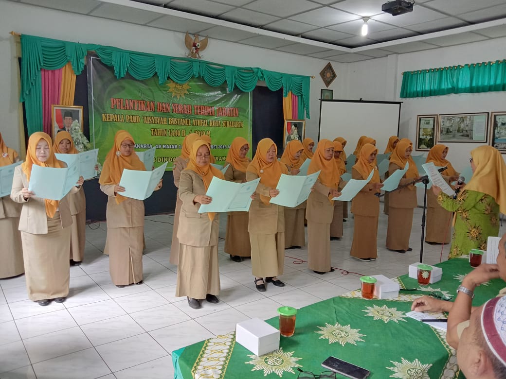 Pelantikan dan Serah Terima Jabatan Kepala PAUD ABA Kota Surakarta