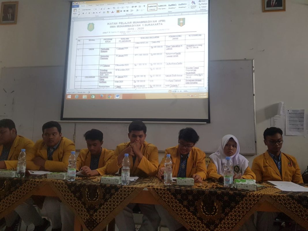 IPM SMA Muhammadiyah 1 Surakarta Gelar Rapat Pleno