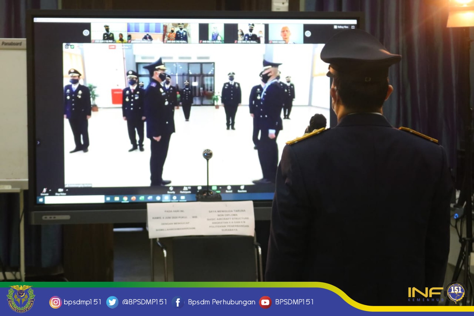 “The New Normal”, untuk Pertama Kalinya BPSDMP Gelar Wisuda Secara Online