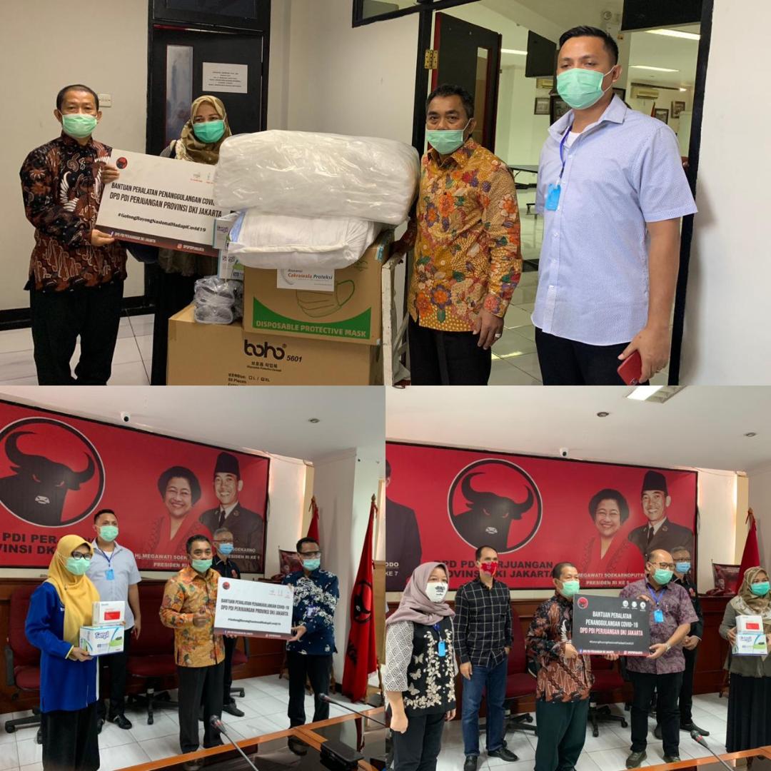 PDI Perjuangan DKI Jakarta Serahkan Bantuan APD ke RS Islam