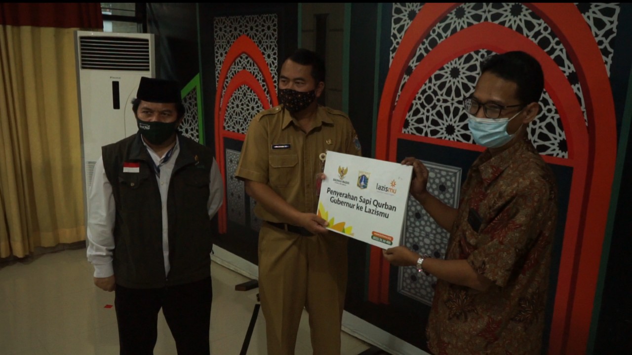 Gubernur DKI Jakarta, Anies Baswedan Serahkan 1 Ekor Sapi Kurban Ke Lazismu