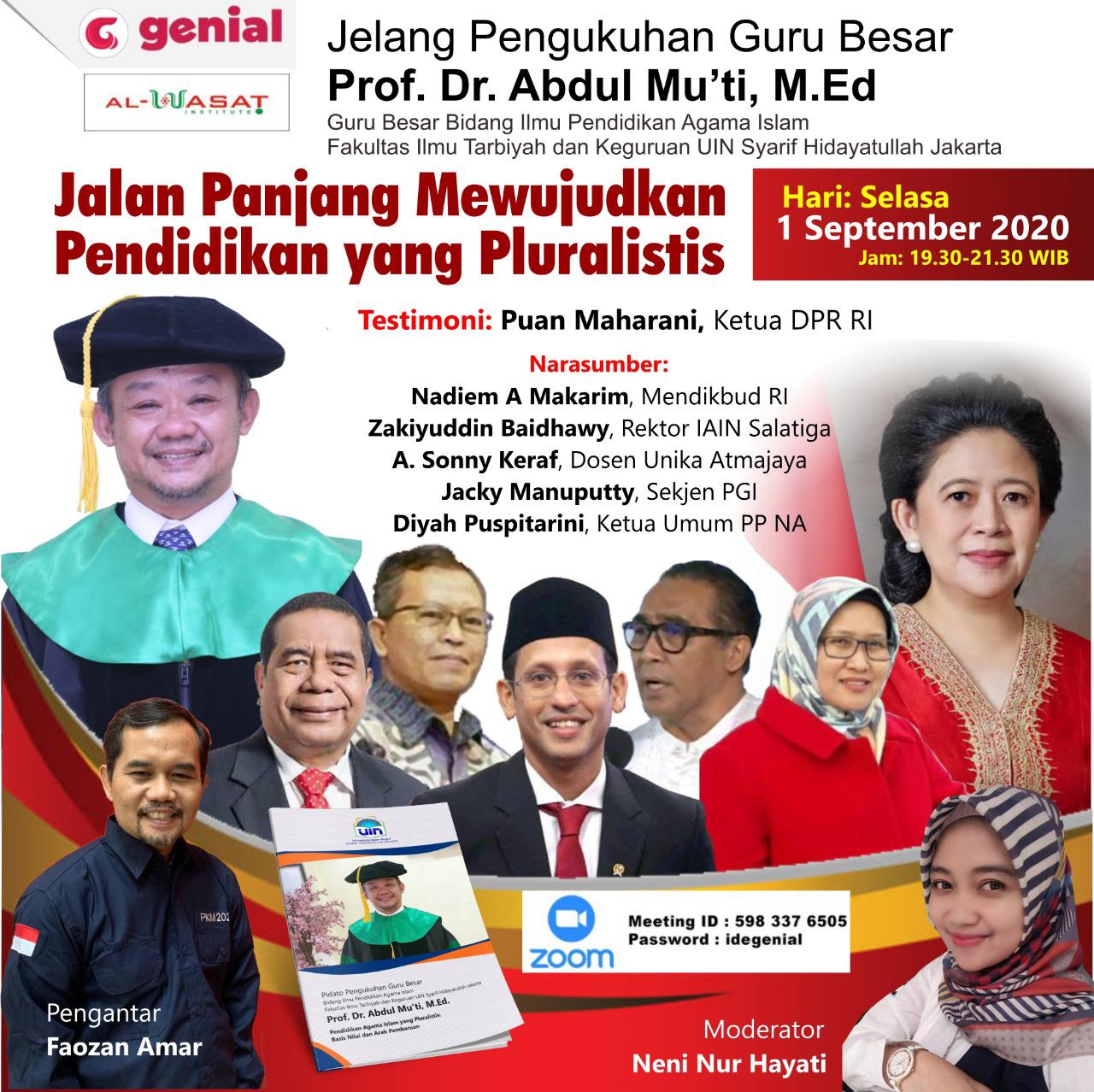 Diskusi Online Jelang Pengukuhan Profesor Abdul Mu’ti