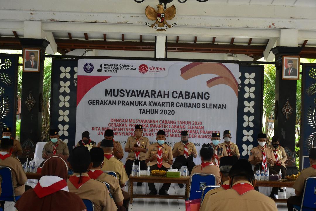 Pilih Ketua Baru, Bupati Sri Purnomo Buka Muscab Kwarcab Pramuka Sleman