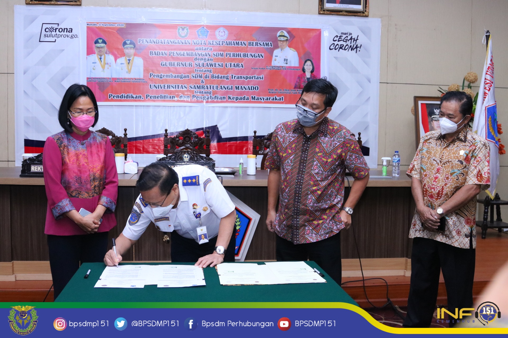 BPSDMP Jalin Kerja Sama dengan Pemprov Sulawesi Utada dan Universitas Sam Ratulangi
