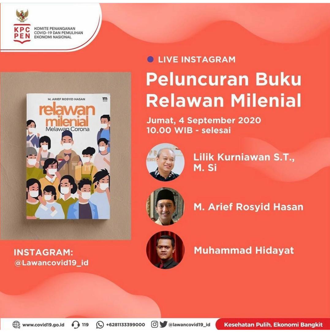 Lawan Covid-19, Arief Rosyid Terbitkan Buku Relawan Milenial di Ultahnya