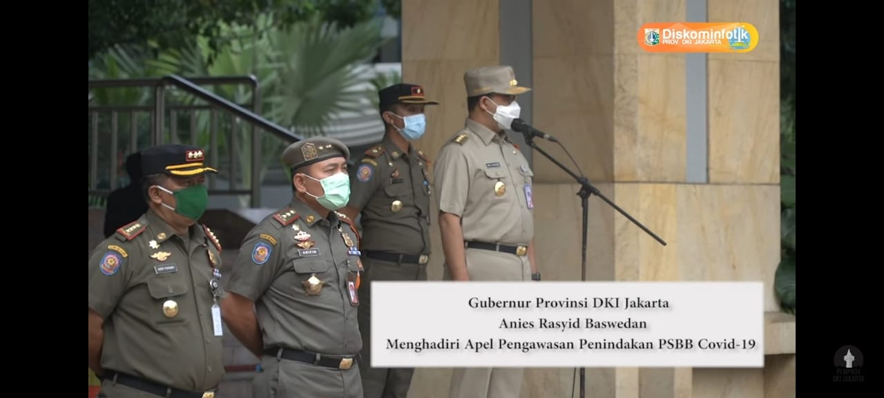 Hadiri Apel, Gubernur Anies: PSBB untuk Selamatkan Masyarakat!