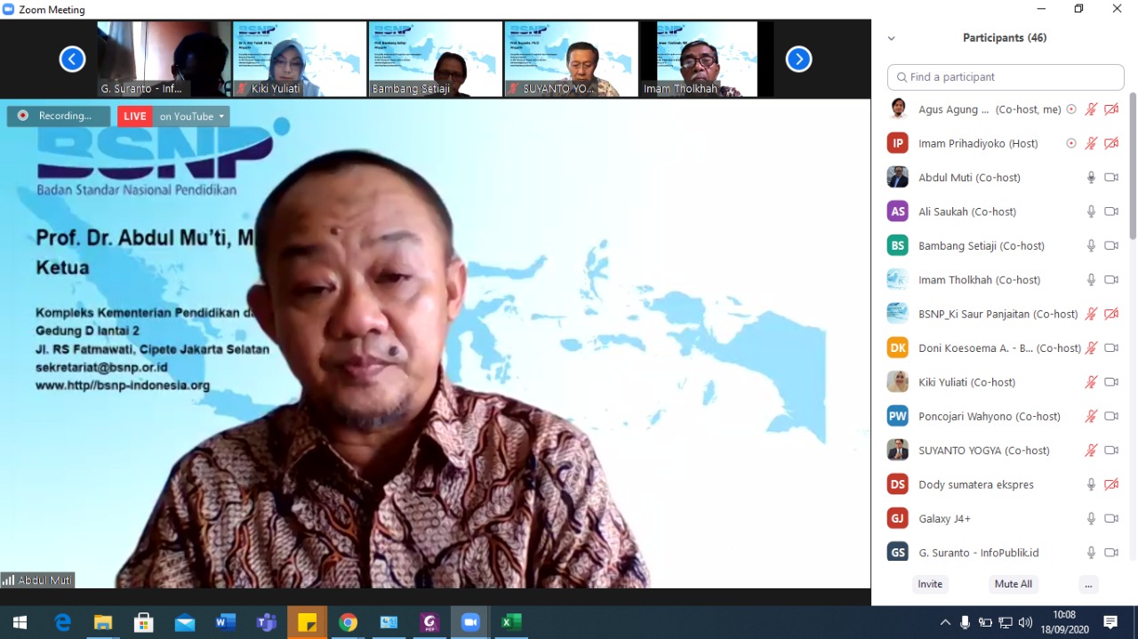 BSNP Serahkan Draf Standar PJJ dan PAUD ke Kemdikbud BSNP Serahkan Draf Standar PJJ dan PAUD ke Kemdikbud