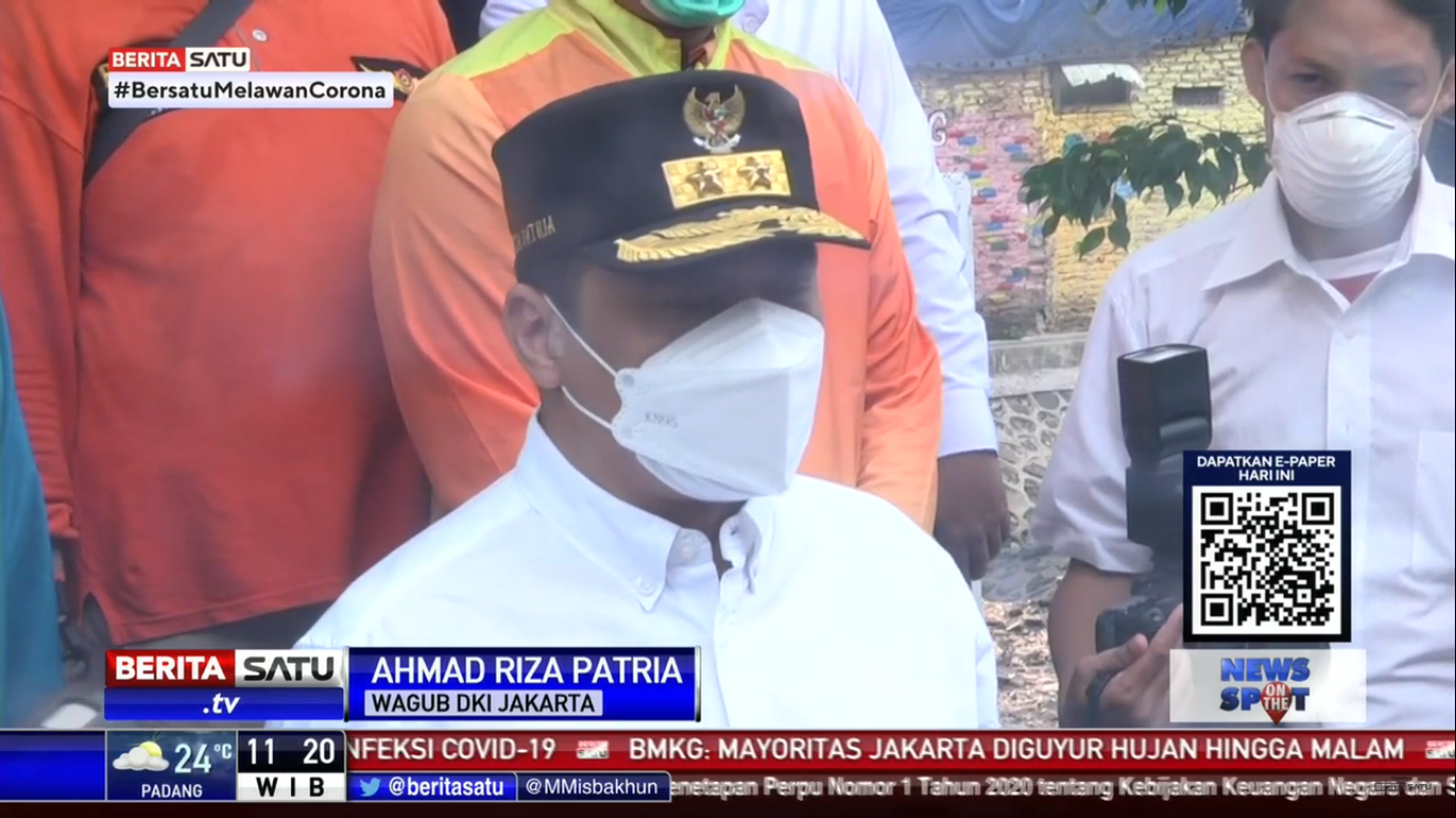 Kunjungi Kali Sentiong, Wagub Riza Pastikan Wilayah Siap Hadapi Banjir