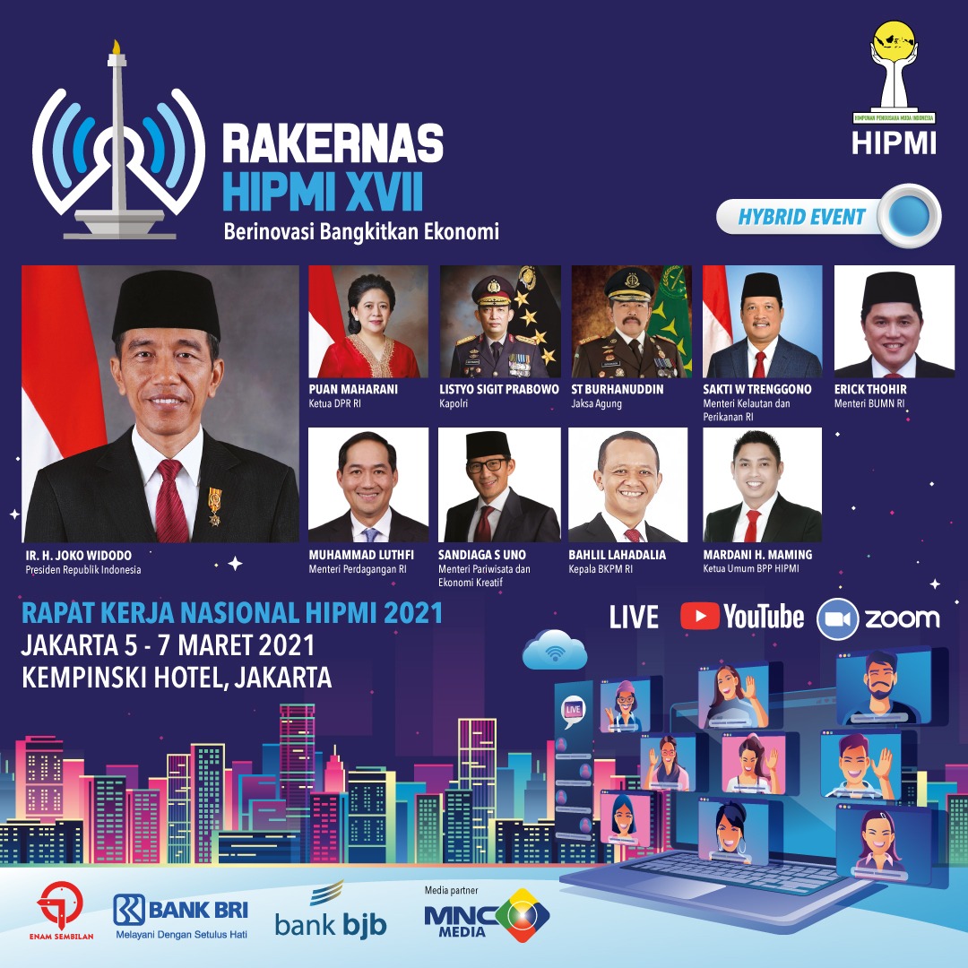 Berinovasi Bangkitkan Ekonomi di Tengah Pandemi Covid-19, HIPMI akan Gelar Rakernas ke XVII