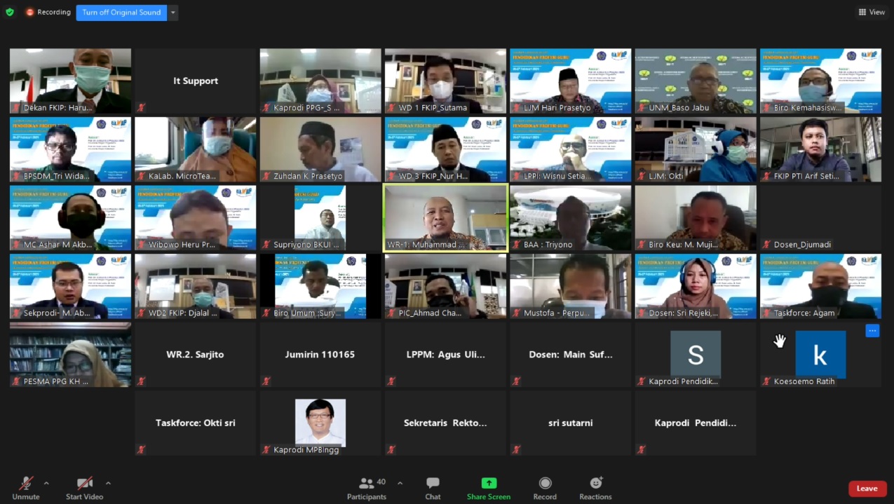 PPG FKIP UMS Jalani Asesmen Akreditasi untuk Pertama Kalinya Secara Online