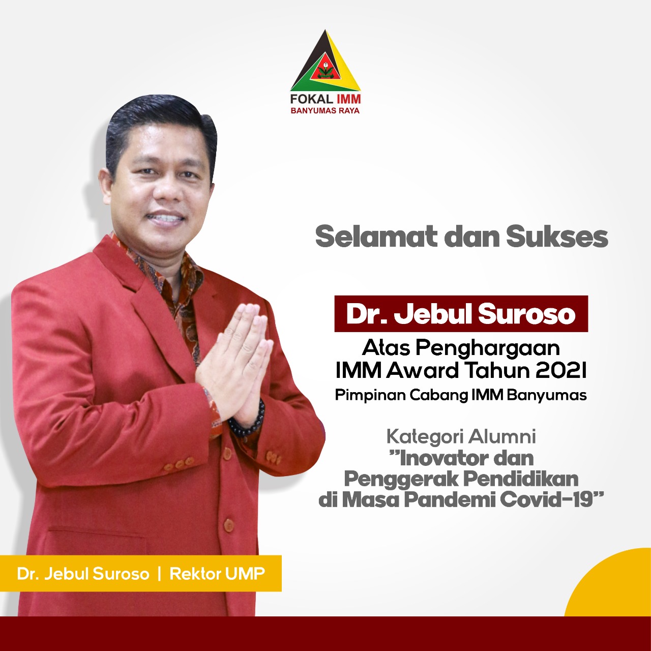 Rektor UMP Raih IMM Award 2021