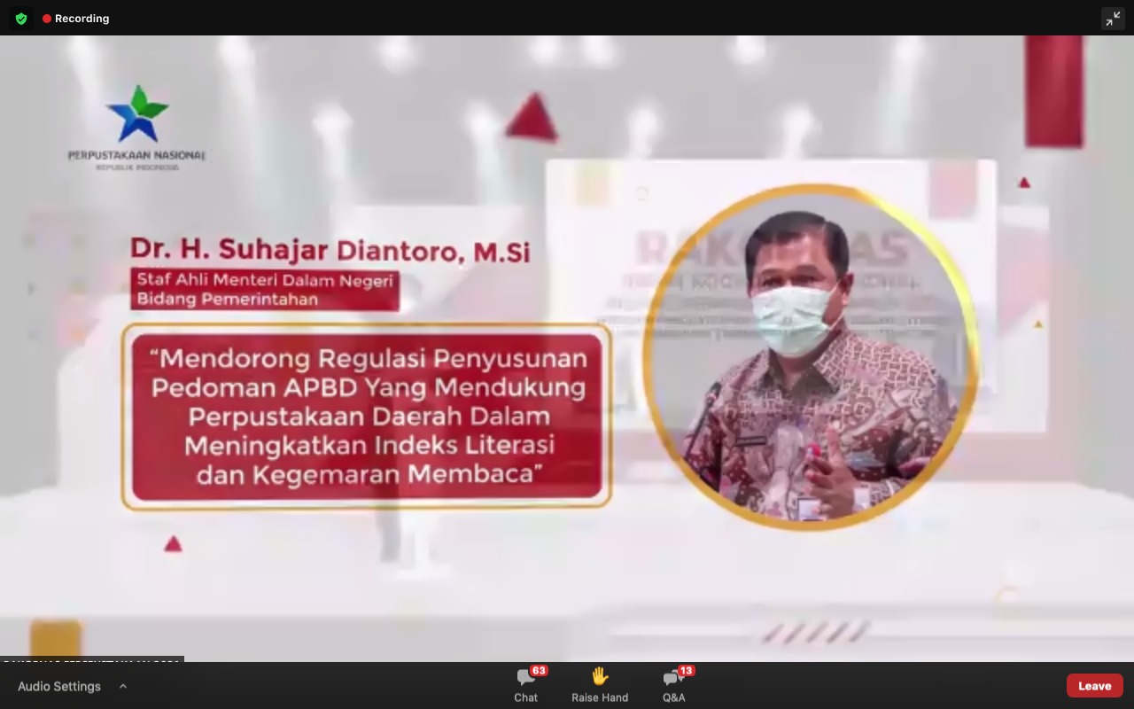 Kemendagri Dorong Semua Daerah Miliki Lembaga Perpustakaan