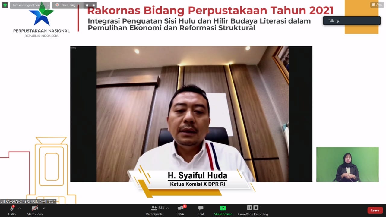 Komisi X DPR RI: Gerakan Literasi Harus Menjadi Dominasi Pemerintah