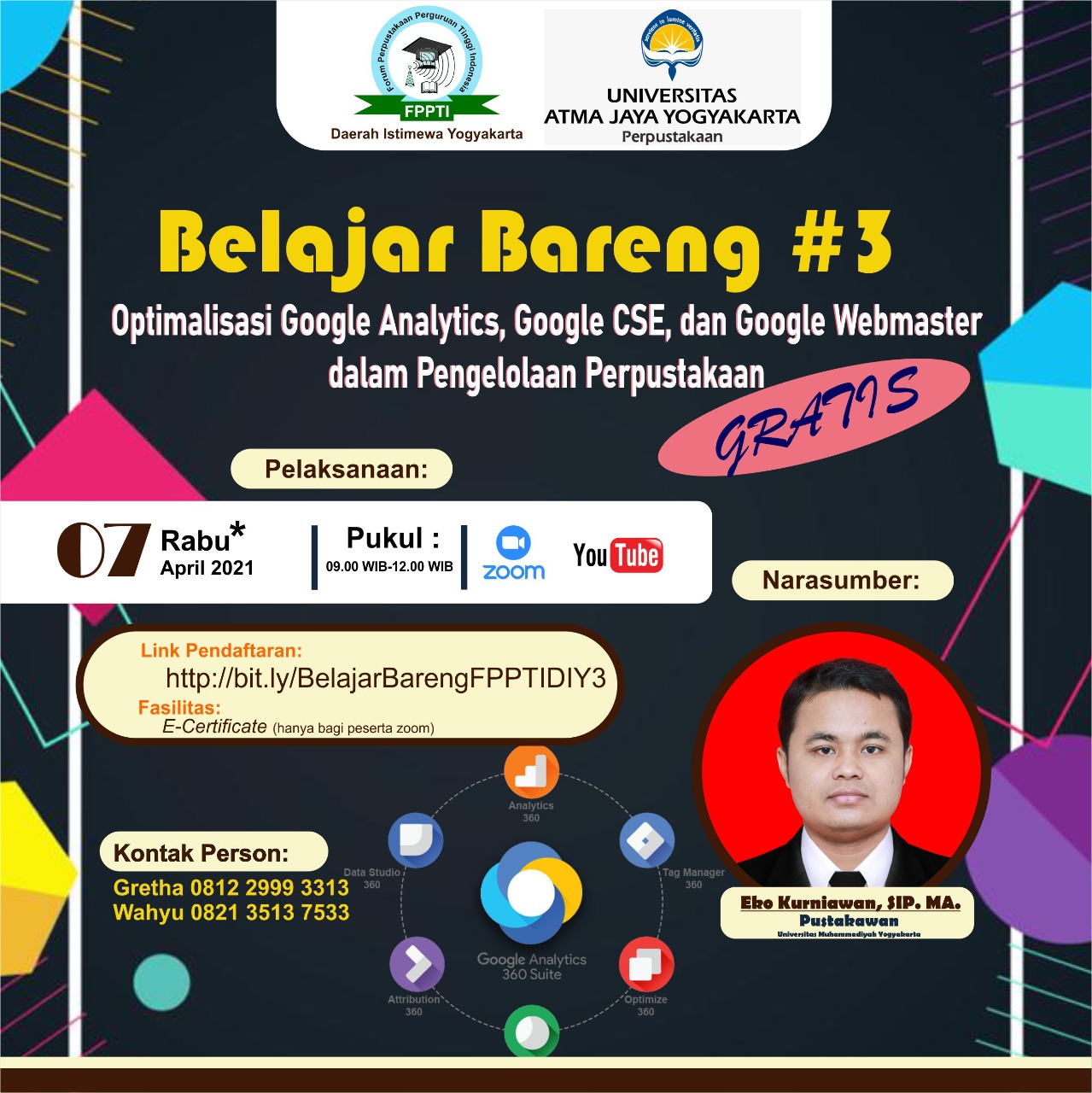 Belajar Bareng FPPTI DIY, Pustakawan Diajak Mengenal Optimalisasi Google Analitik