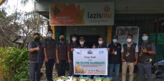 Sinergi Lazismu Pulang Pisau dan YBM PLN UPDK Palangkaraya, bagikan kado ramadhan 1442 H