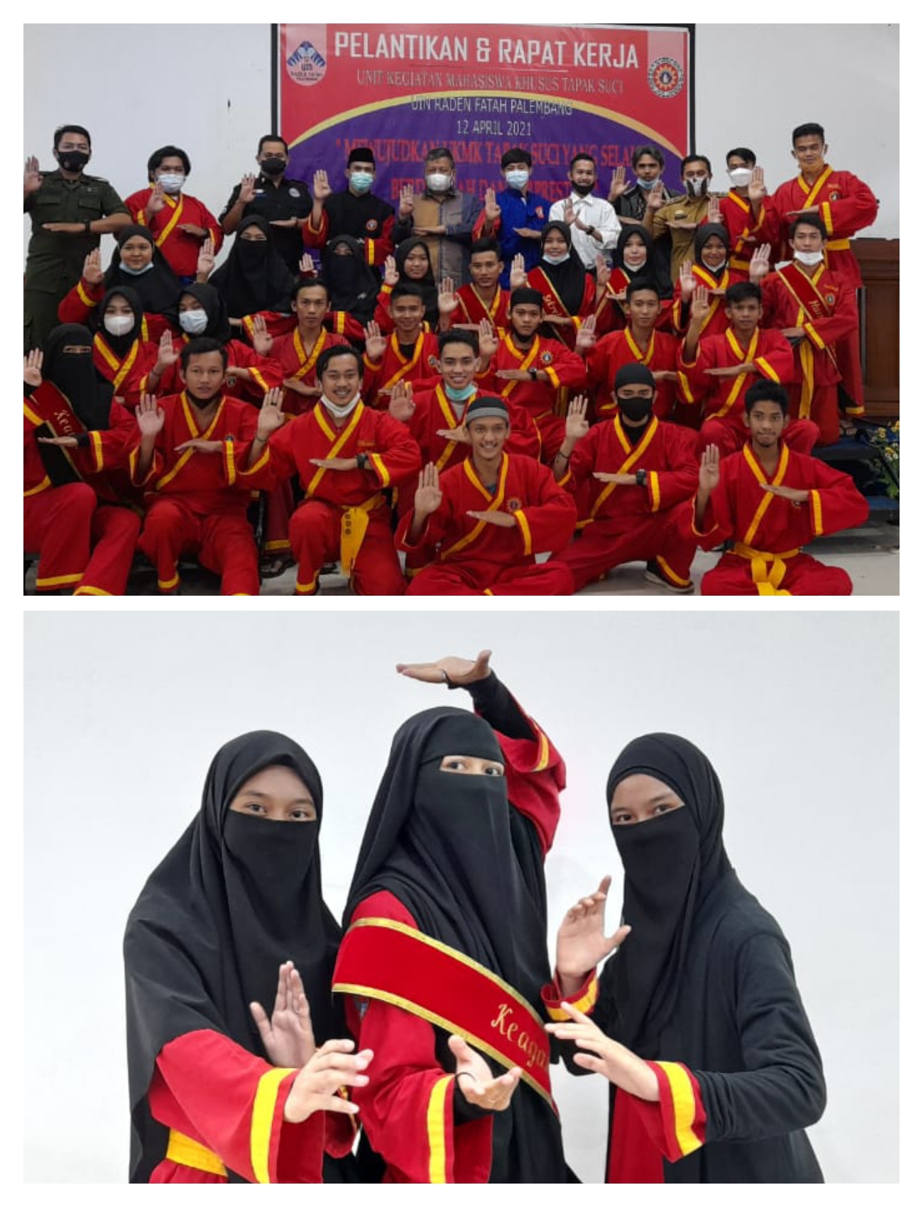 Pelantikan pengurus Baru UKMK Tapak Suci UIN Raden Fatah Palembang terima Ucapan Internasional