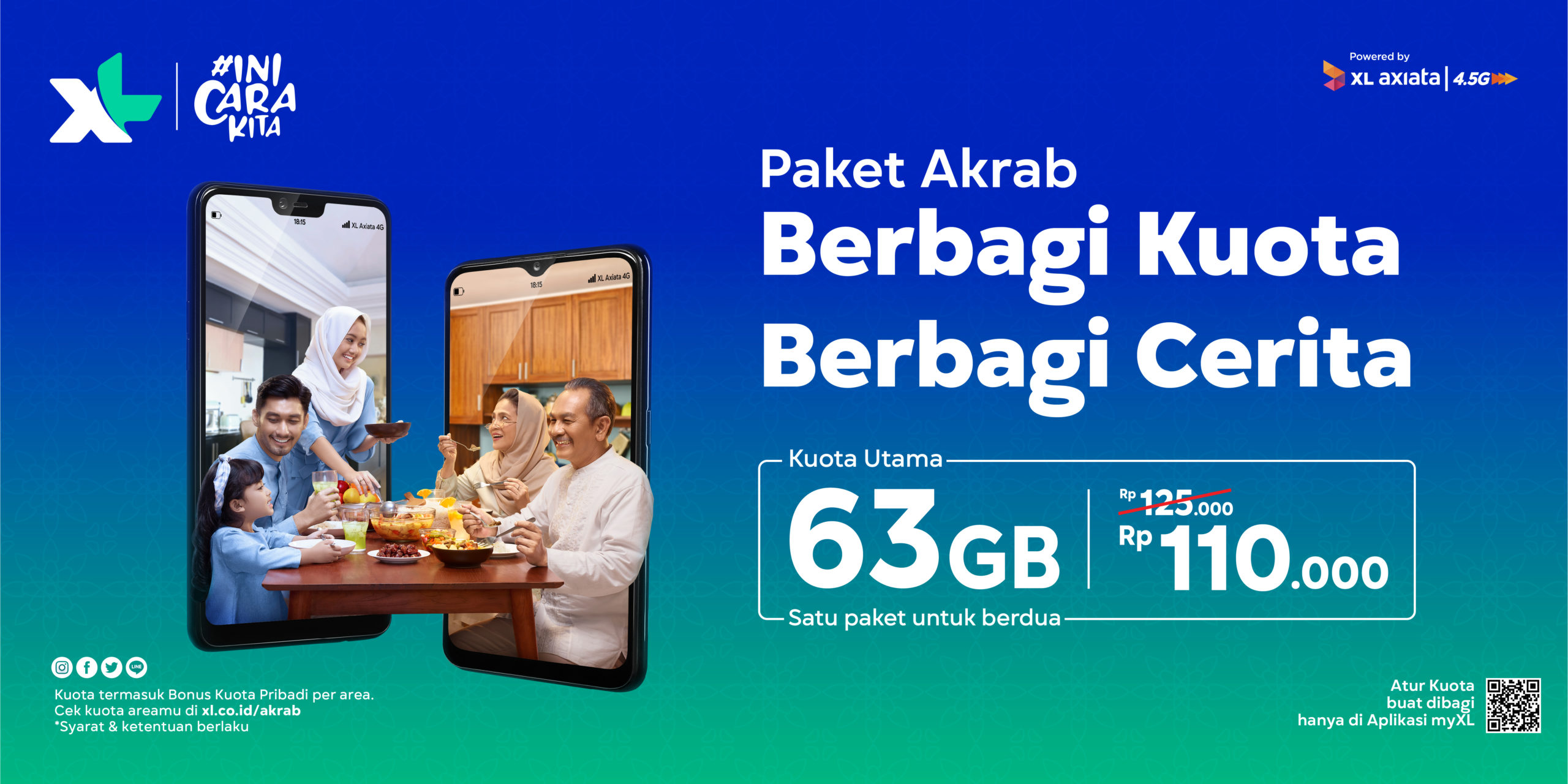 Berbagi Kuota, Berbagi Kebersamaan, XL Axiata Luncurkan Paket Keluarga “AKRAB” #BersamaJadiLebihBaik