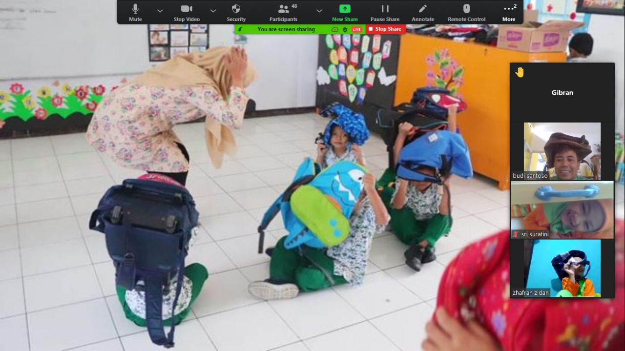 Memperingati Hari Kesiapsiagaan Bencana Nasional Ala Siswa TK Nyai Ahmad Dahlan Kotagede Jogja