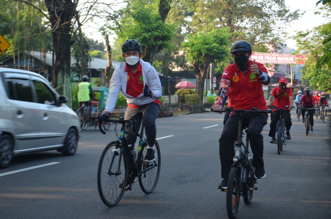 Gowes Sehat Lintas Agama Banyumas Ajak Masyarakat Jaga Kerukunan