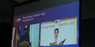UMS Lantik 35 Dokter Gigi Lulusan Periode 14. Rektor : Terus Berkarya dan Mengabdi meski Suasana Pandemi