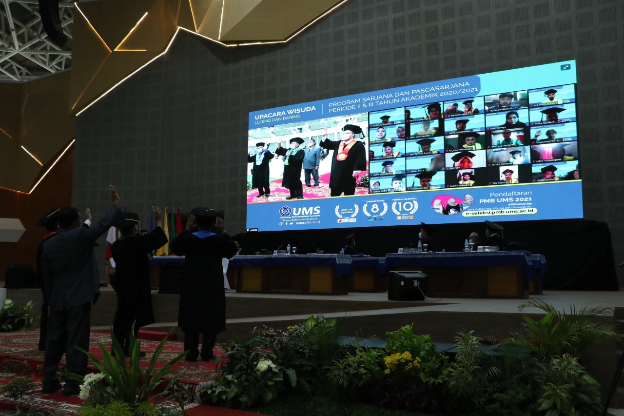 2.911 Lulusan UMS Ikuti Wisuda secara Luring dan Daring. Semua Peserta Wajib Jalani Tes Antigen Terlebih Dulu