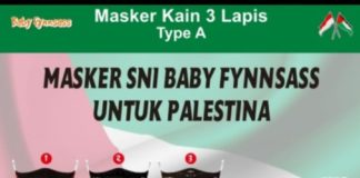 Baby fynnsass Galang Donasi untuk Palestina Melalui Penjualan Masker Kain Ber-SNI