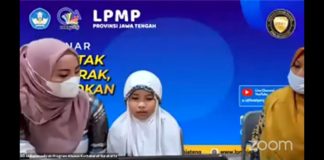 Siswa SD Muhammadiyah PK Kottabarat Surakarta Menjadi Narasumber Webinar LPMP Jateng
