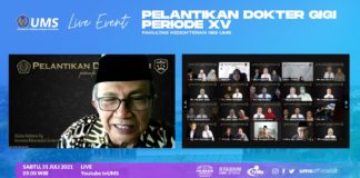 UMS Kembali Lahirkan 14 Dokter Gigi Berprestasi Periode XV