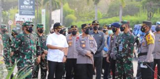 Pemerintah Pusat Pantau Pos Penyekatan PPKM Darurat Prambanan di Sleman