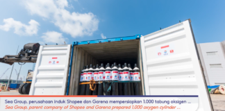 Sea Group Serahkan Bantuan 1000 Tabung Oksigen dan 1 Juta Dosis Vaksin