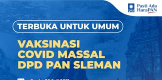 DPD PAN Sleman Gelar Vaksinasi Massal, 543 Warga Mendaftarkan Diri