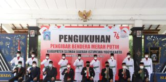 9 Anggota Paskibraka Sleman Dikukuhkan Bupati Kustini SP