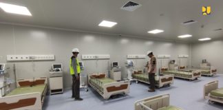 Gerak Cepat Penanganan Covid-19, Kementerian PUPR ‘Sulap’ Parkiran RSUP Dr Sardjito Jadi Ruang Isolasi Gatotkaca 4