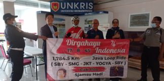 Tempuh Jarak 1.785,5 Km, Rektor Unkris: Semangat Pesepeda Ini Perlu Jadi Inspirasi Mahasiswa
