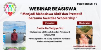 Gandeng Awardee Scholarship, GMP Gelar Diskusi Kiat Jadi Mahasiswa Aktif Berprestasi