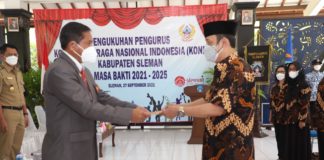 Joko Hastaryo Nahkodai KONI Kabupaten Sleman