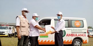 Ambulance dari Muhammadiyah Jawa Timur untuk Lazismu Kalimantan Selatan