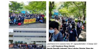 Sekolah RI Tokyo Gelar Simulasi Siaga dan Tanggap Bencana