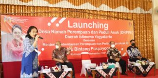 Menteri Bintang Launching Desa Ramah Perempuan dan Peduli Anak di Yogyakarta