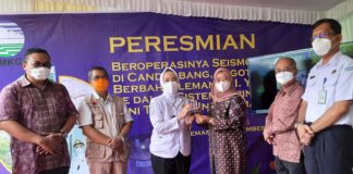 Hadiri Peresmian Pemasangan Sensor Seismograf di Candi Abang, Bupati Sebut Sleman Miliki 3 Kelas Risiko Bencana