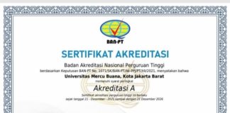 Universitas Mercu Buana Kembali Raih Akreditasi A dari BAN PT