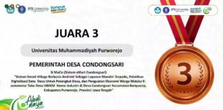 TIM PHP2D Si MaCo Himpunan Mahasiswa Pendidikan Fisika (HIMAPFIS) UM Purworejo Meraih Juara 3 Abdidaya Kategori Lembaga Mitra Desa Tahun 2021