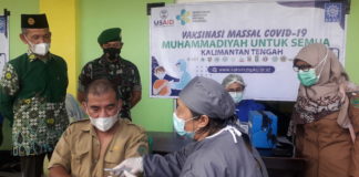 Kerjasama dengan USAID dan kemenkes , Muhammadiyah gelar vaksinasi di Kabupaten Pulang Pisau