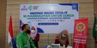 Vaksinasi “Muhammadiyah Untuk semua” di Katingan Kalteng