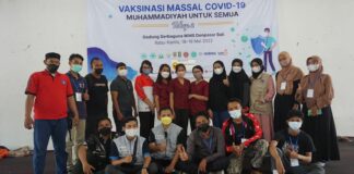 AMM Kota Denpasar Sukses Tuntaskan Program Vaksinasi Massal Covid-19 Muhammadiyah Untuk Semua.
