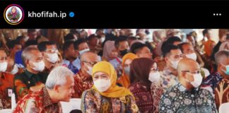Unggah Foto Keakraban dengan Gubernur Jateng, Postingan Khofifah Panen Like dari Nitizen
