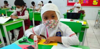 Tingkatkan Nasionalisme, Siswa SD Muhammadiyah 1 Ketelan Membuat Kolase Lambang Pancasila