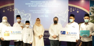 Dukung Digitalisasi di Perdesaan, XL Axiata Donasi Laptop ke Puluhan Ponpes di 7 Provinsi
